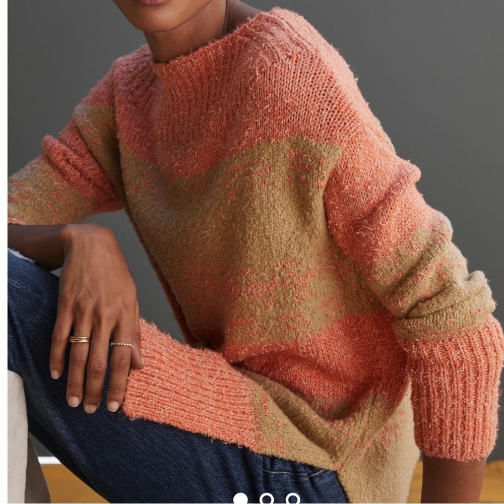 Anthropologie. Pilcro oversized, rugby, tunic sweater.